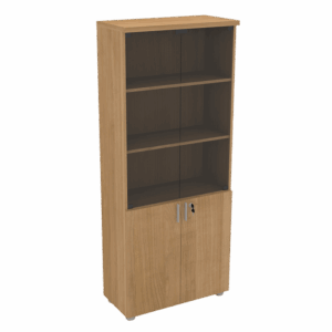 80x190 Yarım Kapak Üstü Cam Dosya Dolabı - Görsel 1